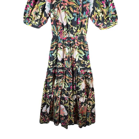 Anthropologie Conditions Apply Maxi Dress Puff Sleeve Open Back Cottagecore | S - Picture 12 of 15